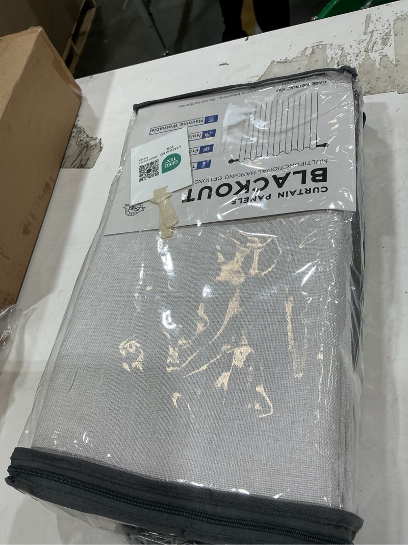 Condition photo showing New/Like New for inovaday 100% blackout curtains for bedroom, black out curtains 96 inch long, clip rings linen blackout drapes, thermal insulated room darkening for living room, 2 panels - beige,w50xl96 beige 50"w x 96"l (pack of 2)