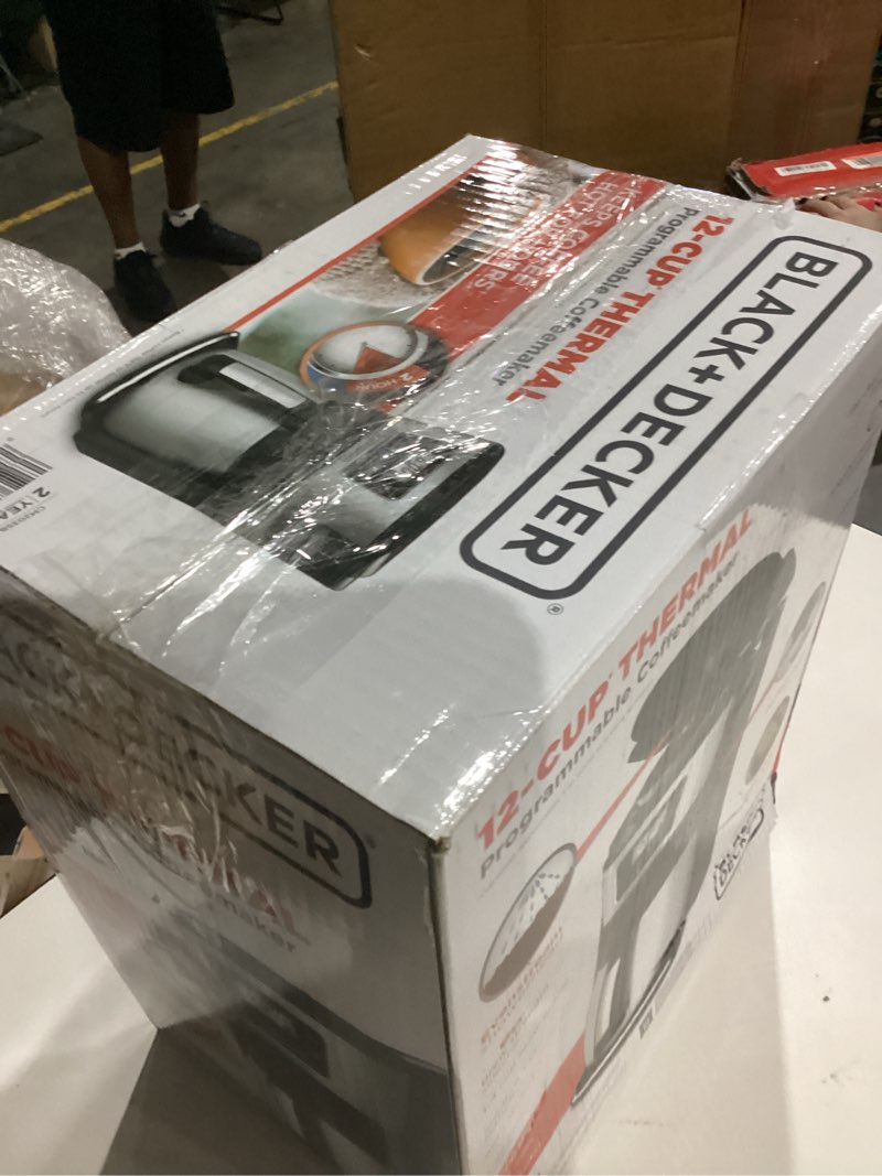 Condition photo showing As Is for Black+Decker CM2035B 12-Cup Programmable Thermal Coffee Maker