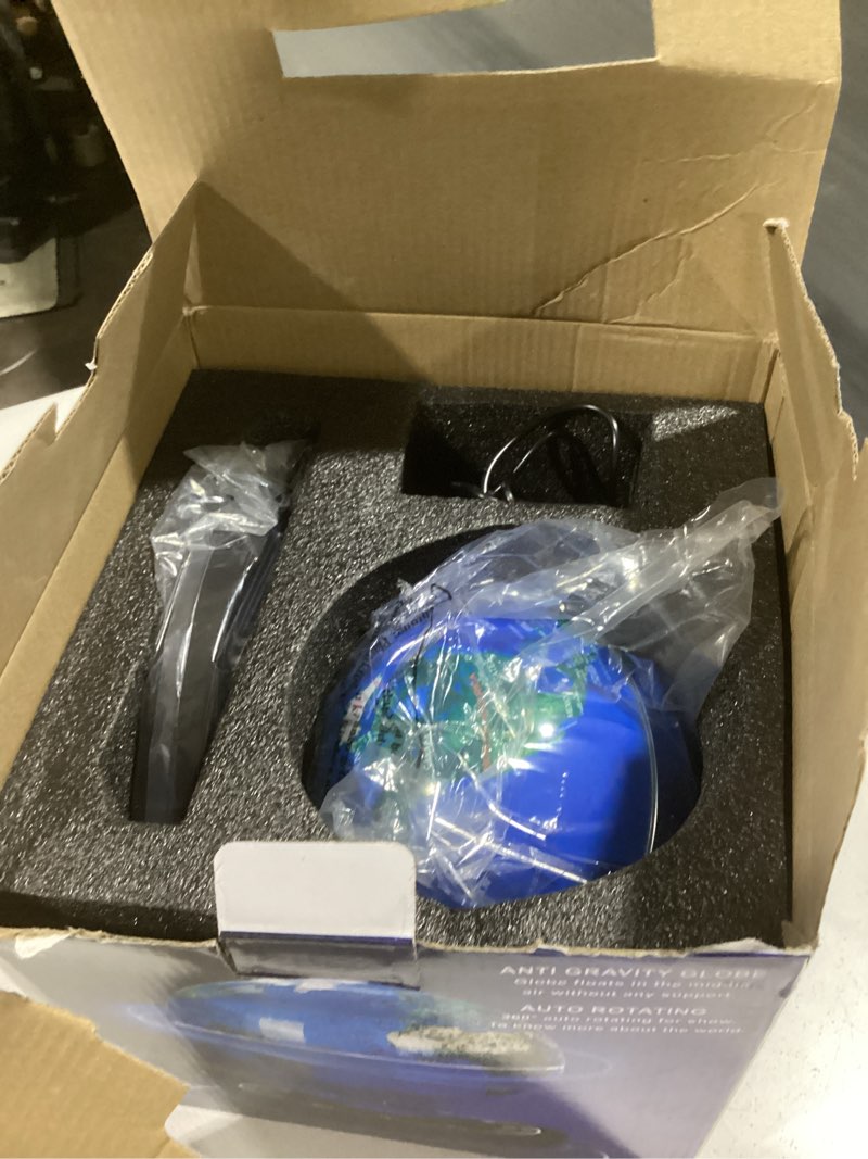 Condition photo showing Good Condition for Floating Globe, Magnetic Levitating Globe with LED Light, 360° Rotating Geographic Globe World Map for Home Office Decor, Cool Tech Gift for Kids, Teacher, Husband, Colleague..