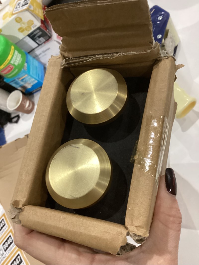 Condition photo showing Good Condition for 2 Pack Telescoping Curtain Rods, Side Curtain Rods 1Inch Diameter Drapery Rods 12-20Inch Length Adjustable Rod with Brackets Window Treatment-Warm Gold Warm Gold 12-20"