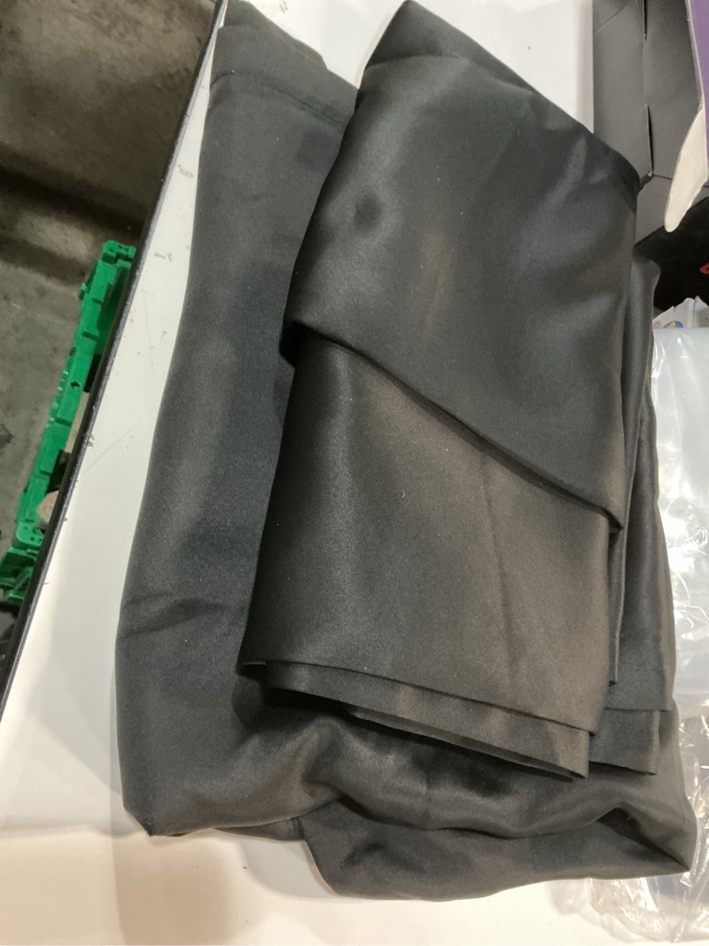 Condition photo showing Good Condition for MIULEE Back Tab Blackout Curtains 102 Inch Long 2 Panels Set for Living Room Bedroom, Halloween Black Rod Pocket/Pinch Pleated Thermal Insulated Room Darkening Light Blocking Floor to Ceiling Drapes Black 52"W x 102"L (Pack of 2)