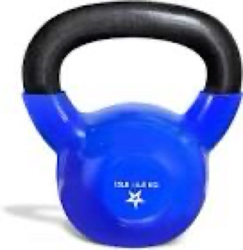 yes4all kettlebell 100lbs vinyl coated cast iron for dumbbell weights exercises, gym, fitness, ful