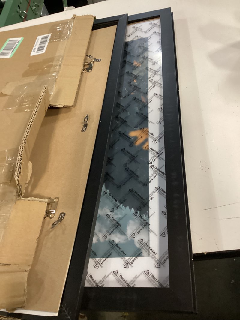 Condition photo showing As Is for Picrit 18x24 Picture Frame 3 Pack, Black Poster Frame, Display Poster 16 x 20 with Mat or 18 x 24 without Mat for Horizontal or Vertical Wall Mounting Black 18x24
