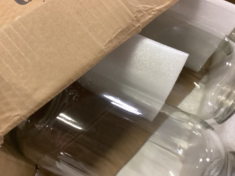 Condition photo showing New/Like New for gling [3 count 64 oz. wide-mouth glass mason jars with metal airtight lids and bands 2 quart large for preserving, & meal prep