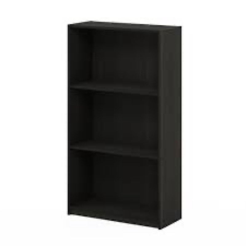 Brusnice 42" H x 31" W Standard Bookcase with 3-Tiers Shelf