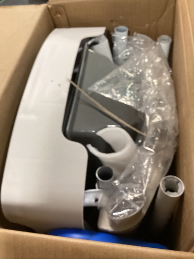 Condition photo showing Good Condition for Lumizone Portable Toilet Chair for Elderly Adjustable Bedside Commode with Armrests & Sliding Bucket 5-Level Height Odor-Proof Double Lid Non-Slip Feet Supports 220 lbs, Lightweight for Home/Travel