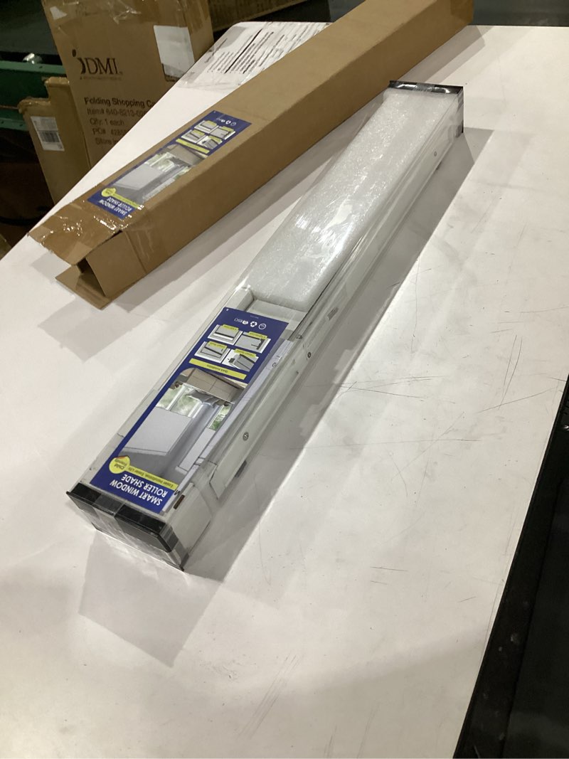 Condition photo showing New/Like New for motorized blinds no drill automatic blinds for windows cordless roller shades electric blinds with remote control smart blinds (white, 23.5 x 72) white 23.5"w x 72"h