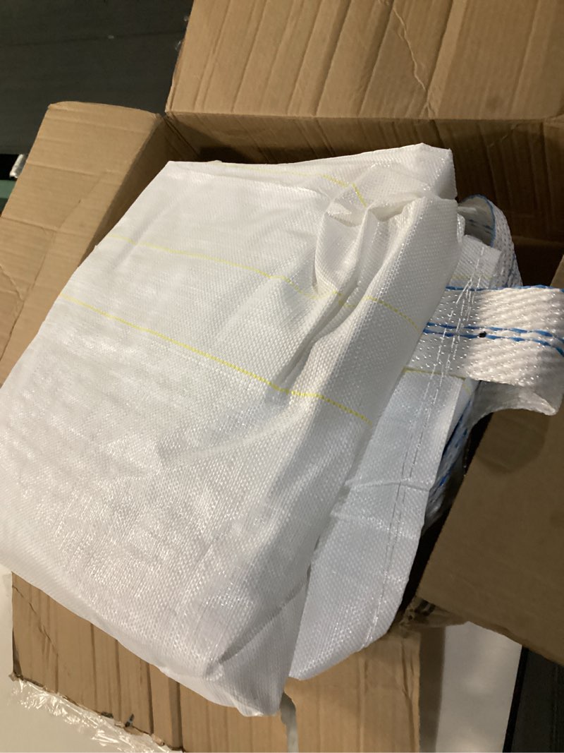 Condition photo showing Good Condition for 2 pack fibc bulk bag, ton bag, 35"l x 35"w x 43"h, 2200lbs swl, duffle top flat bottom heavy duty bulk bag for industry agriculture