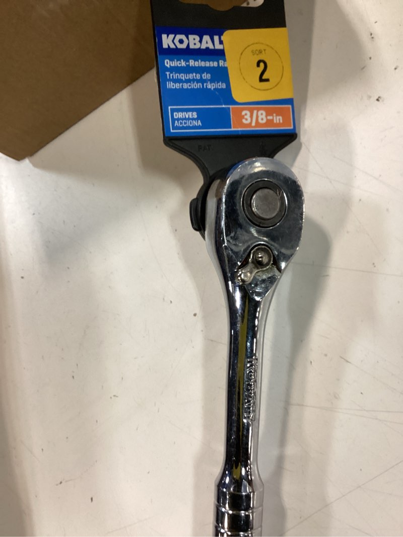 Condition photo showing As Is for Kobalt 90 -Tooth 3/8-in Drive Full polish Handle Ratchet (similar product)
