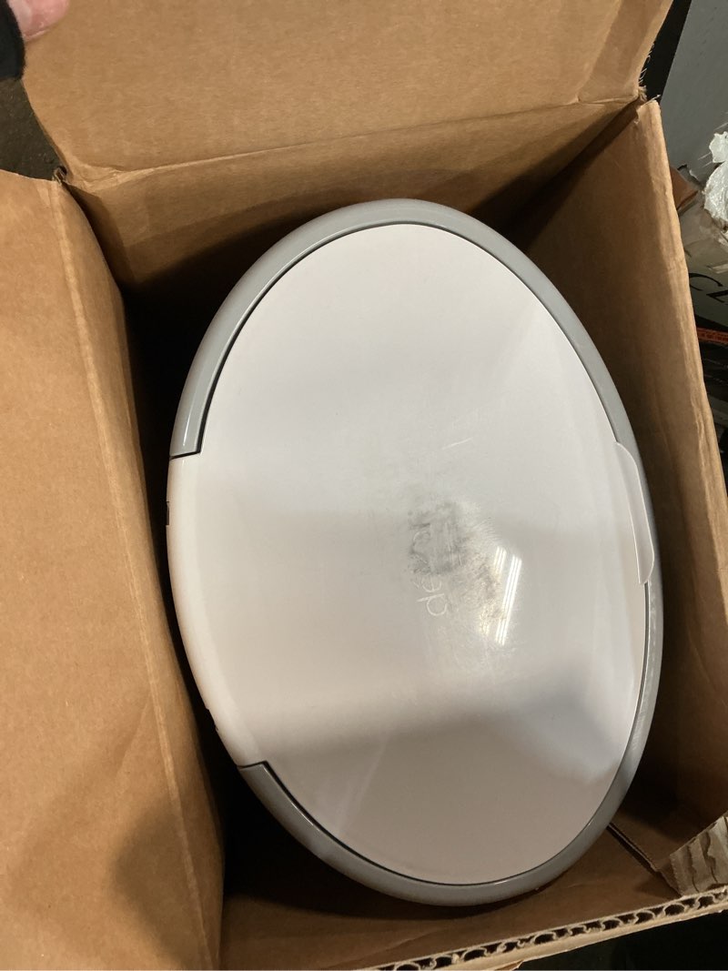Condition photo showing As Is for diaper dekor eko classic diaper pail, white | only eco-friendly diaper pail made with 70% recycled materials | hands-free: step–drop–done | cost-effective refill system eko white