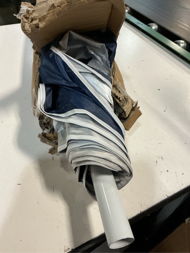 Condition photo showing Good Condition for jearey 6.5ft sun shade umbrellas, portable umbrella with stand, lightweight sun protection free standing sport umbrella for outdoor sports, camping, fishing, patio, beach, navy 6.5ft navy
