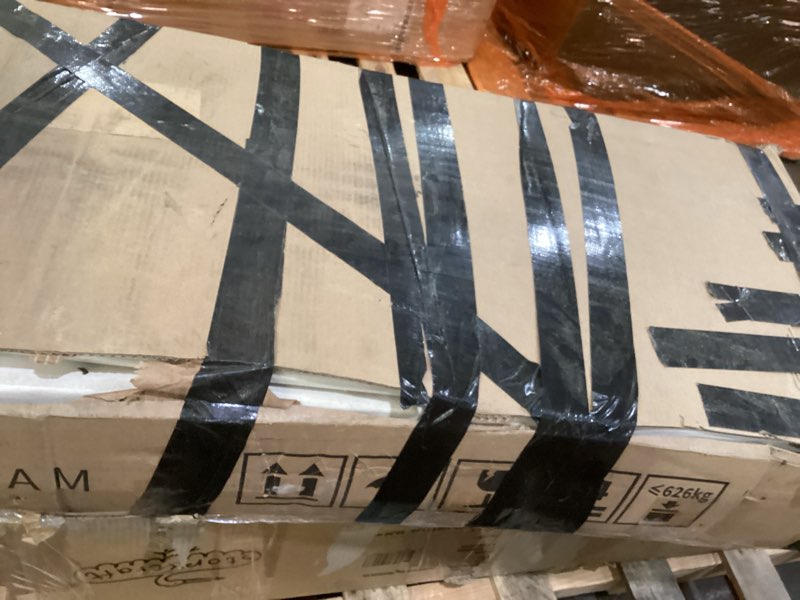 Condition photo showing As Is for DWVO Queen Size Bed Frame with 4 Storage Drawers and RGB LED Lights, Velvet Upholstered Platform Bed with Charging Station and Storage Headboard, No Box Spring Needed, Easy Assembly, Beige