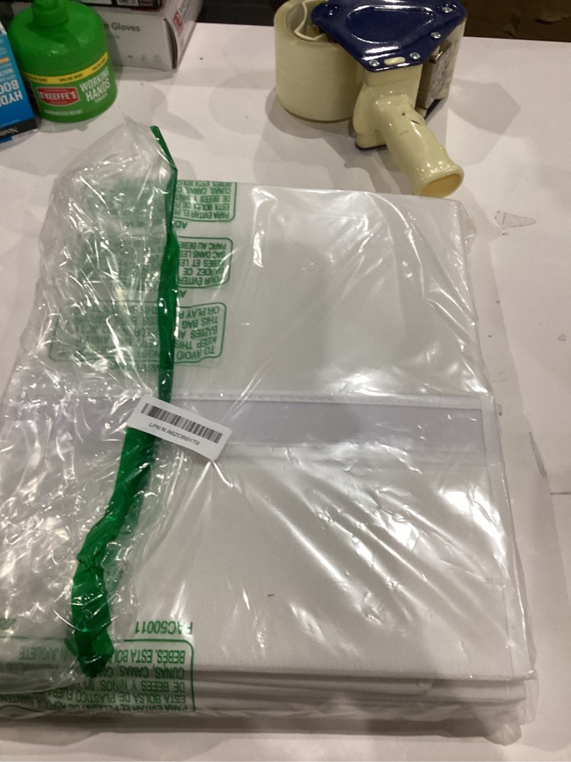 Condition photo showing Good Condition for SpaceAid 4 Pack Bed Sheet Organizers and Storage, Foldable Sheet Organizer for Linen Closet, Sheets Set Folder Keeper with Window XL (Queen & King Size) Organizing Bedding Container, White 4 Pack White