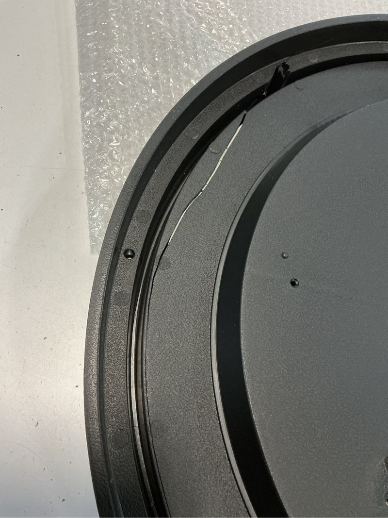 Condition photo showing As Is for (No glass)Grand Central Station Extra Large 50cm/20-Inch Wall Clock in Black