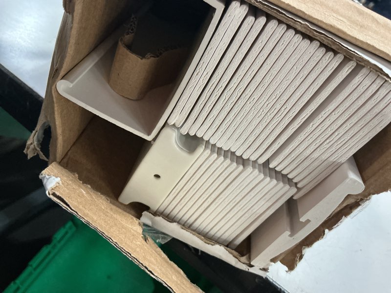 Condition photo showing As Is for better homes & gardens 2  cordless faux wood horizontal blinds  white  33x64