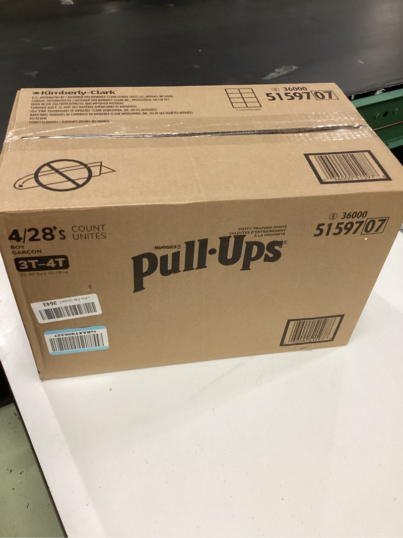 Condition photo showing New/Like New for pull-ups boys' learning design pack disposable training pants - 3t-4t - 112ct
