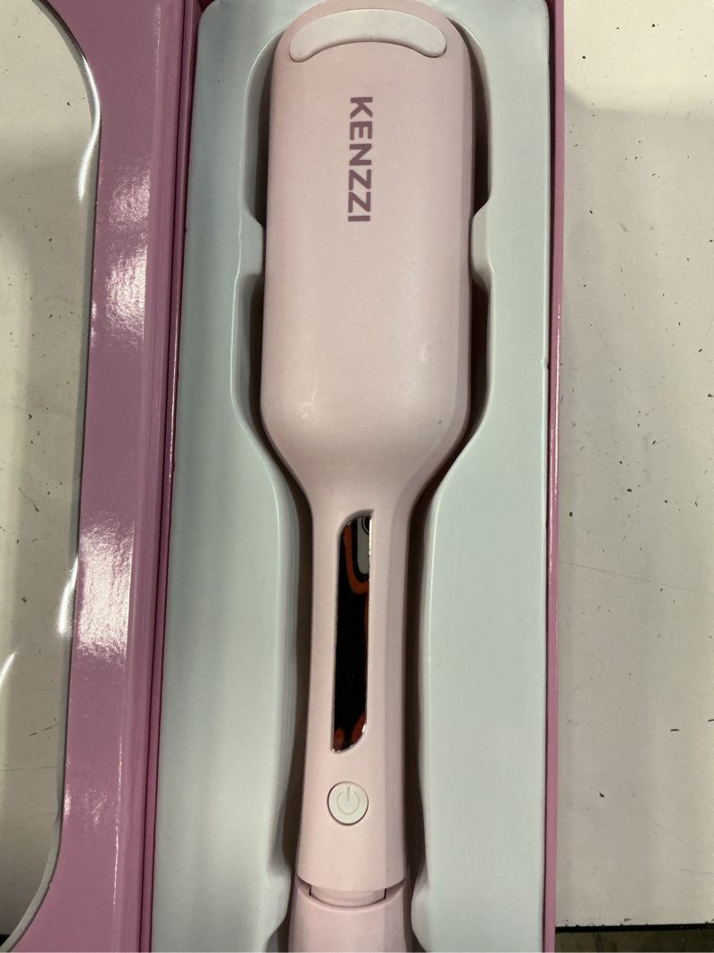Condition photo showing As Is for kenzzi wave styler 2-barrel hair waver, 1.25 in, 6 heat settings, pink