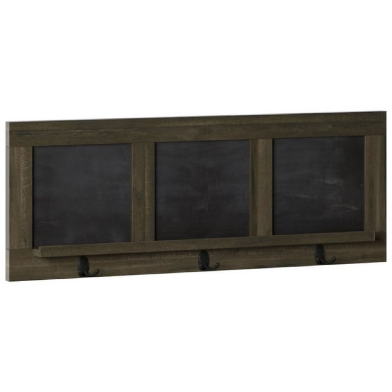 Twin Star Home Modern Farmhouse Hanging Entryway Chalkboard with Coat Hooks