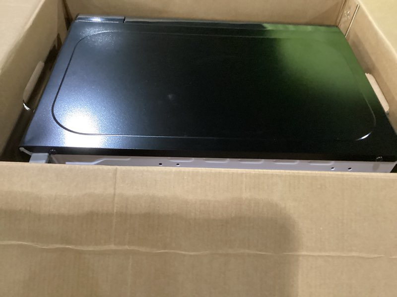 Condition photo showing New/Like New for GE Countertop Microwave Oven, Compact 0.7 Cubic Ft., 700-watt Capacity, 6 Auto Cooking Settings, Child-Lock Technology, Kitchen Essentials for the Countertop, Dorm Room or Apartment, Black 0.7 Cu.Ft. Black