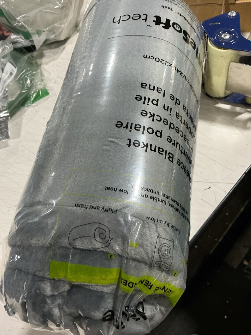 Condition photo showing Good Condition for bedsure gentlesoft fleece bed blankets queen size grey - soft warm fathers day blanket for dad lightweight cozy anti-static microfiber, room home decor gifts for husband and men, 90x90 inches grey queen (90" x 90")