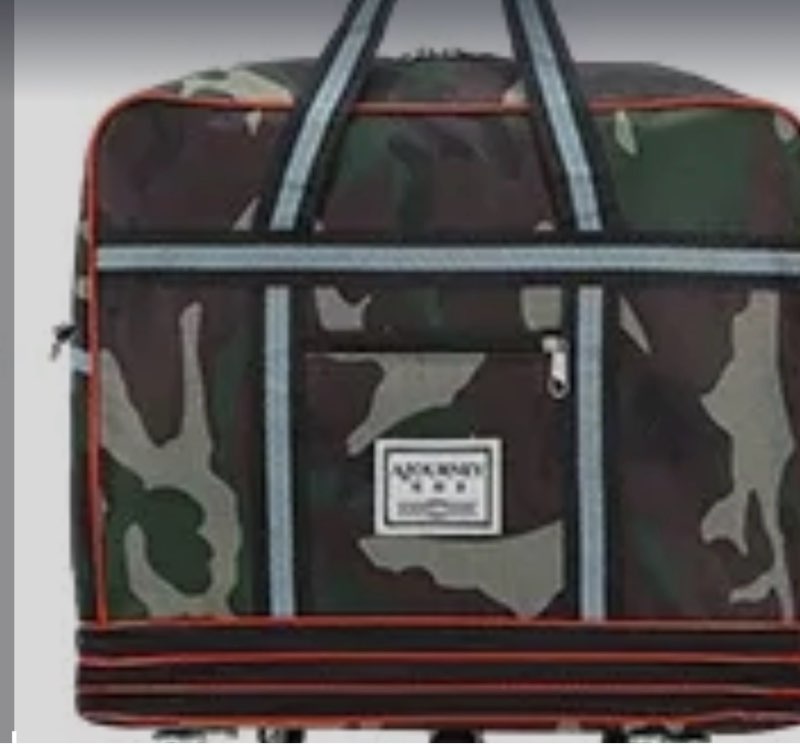 2024 Oxford Polyester Extra Large Foldable Wheeled Travel Luggage Storage Bag