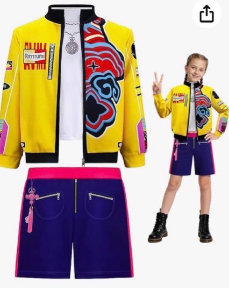 pop singer costume halloween costume girls stage cosplay clothes for girls kids (yellow, size 150)