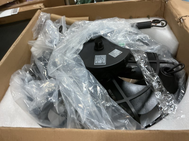 Condition photo showing New/Like New for fanbulous outdoor ceiling fans with light for patios, 20" weatherproof plug in ceiling fan, gazebo fan remote&app control, 3cct dimmable,caged ceiling fan with hanging hook for porch, pergola,canopy black 20 inch