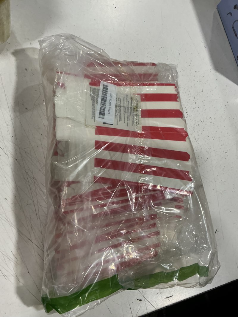 Condition photo showing Good Condition for blue panda mini popcorn boxes - 100-pack, 3.3 x 5.6-inch, 20 oz, red & white stripes - bulk popcorn containers for carnival party supply