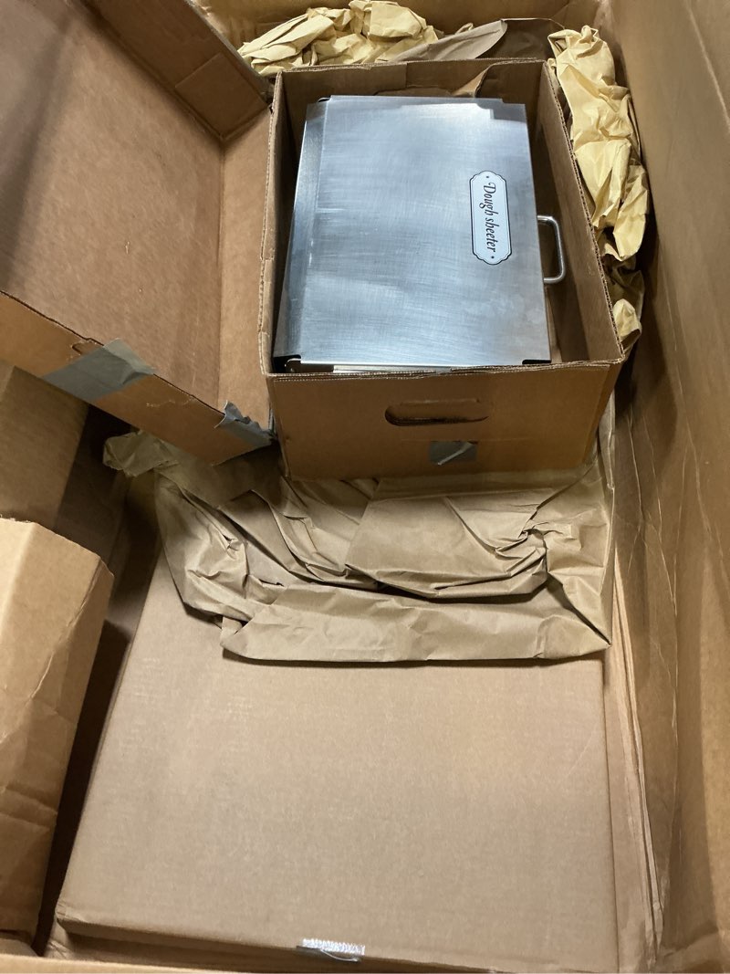 Condition photo showing Good Condition for 40.9''x15.5" Folding Dough Sheeter with Sheeter Board Manual Dough Roller Machine Stainless Steel Sheeter Thickness Adjustable 15.5 Inches