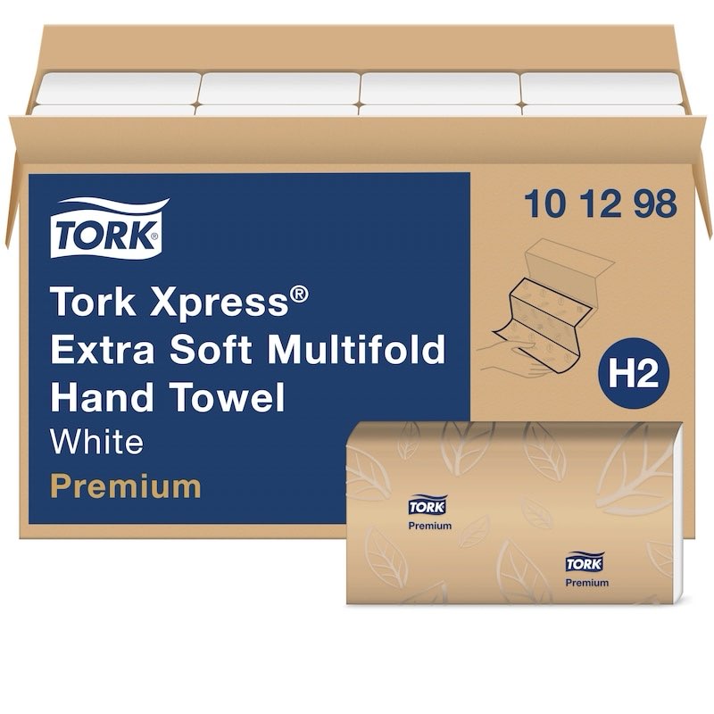 tork xpress® extra soft multifold hand towel white h2