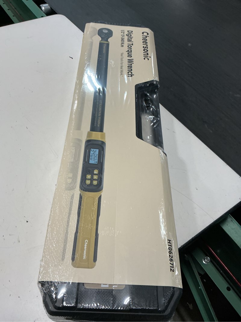 Condition photo showing New/Like New for digital torque wrench 1/2 drive, 12.5-250.7 ft·lb (17-340n.m) ±1% accuracy electronic torque wrench with buzzer and led heavy duty torque wrench set with socket for car repair trucks large machinery 1/2 drive 12.5-250.7 ft·lb desert tan