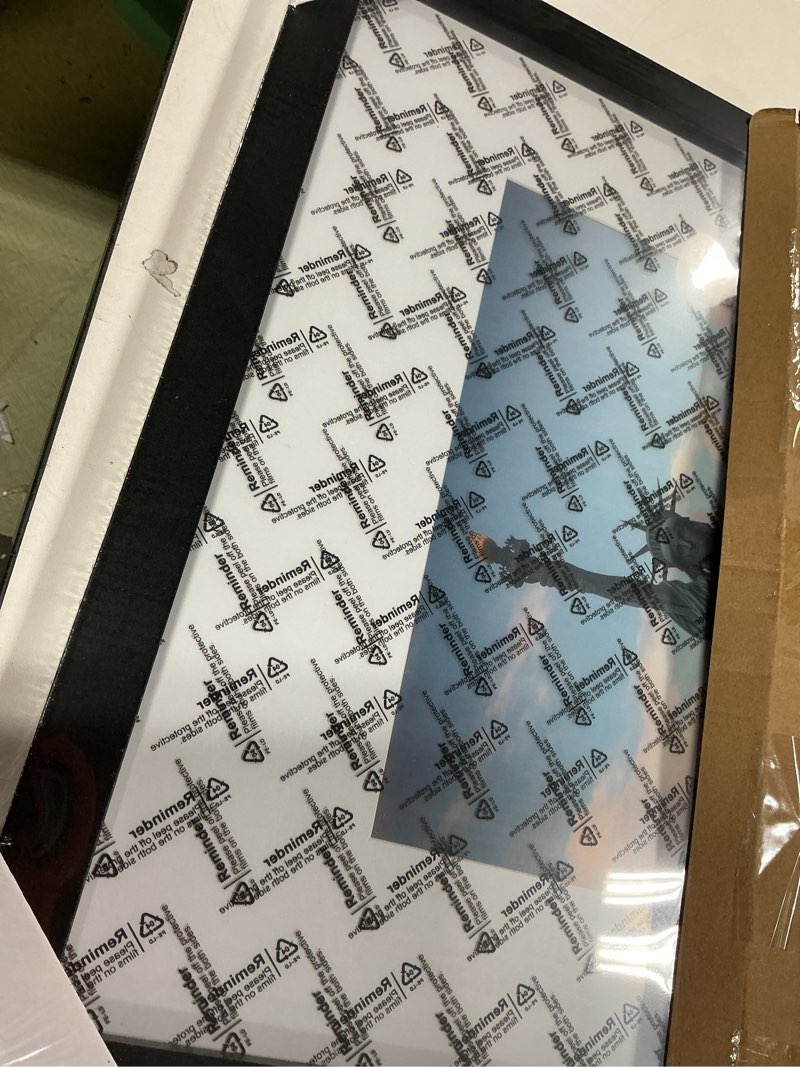 Condition photo showing Good Condition for SESEAT 16x20 Picture Frame Black, Display Pictures 11x14 with Mat or 16x20 without Mat, Photo Frames Wall Gallery, 1 Pack Black 16x20