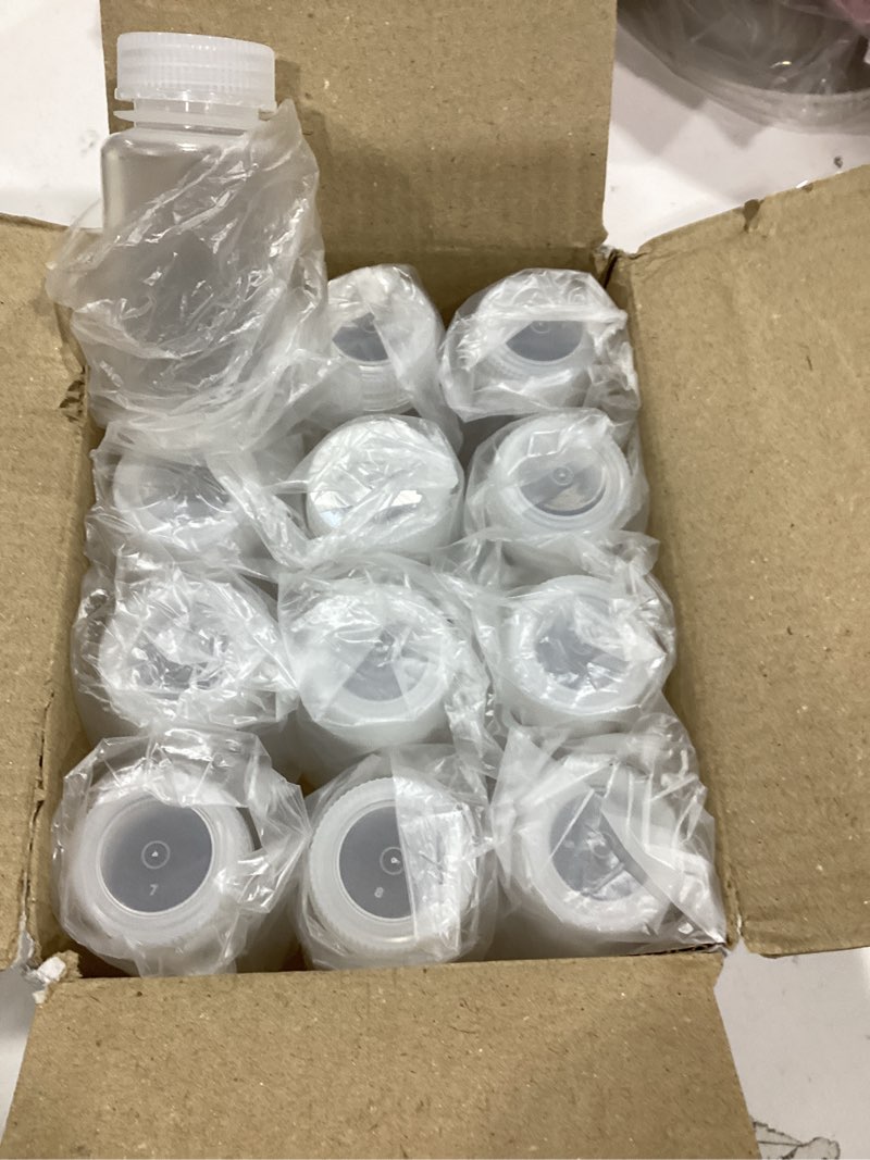 Condition photo showing Good Condition for united scientific™ sample bottles with lids, polypropylene, 125ml, 12-pack | 4 oz small liquid containers, autoclavable including cap, bpa & phthalate free, leakproof, rohs compliant, wide mouth opening 4 oz (pack of 12)