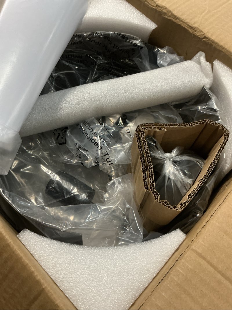 Condition photo showing Good Condition for Farmhouse Small Ceiling Light, 12.9" Round Chandelier 3-Light Height Adjustable Pendant Lighting Fixture Black and Faux-Walnut Finish for Dining Room Kitchen Foyer Corridor 13"-Black and Faux-Walnut Grain