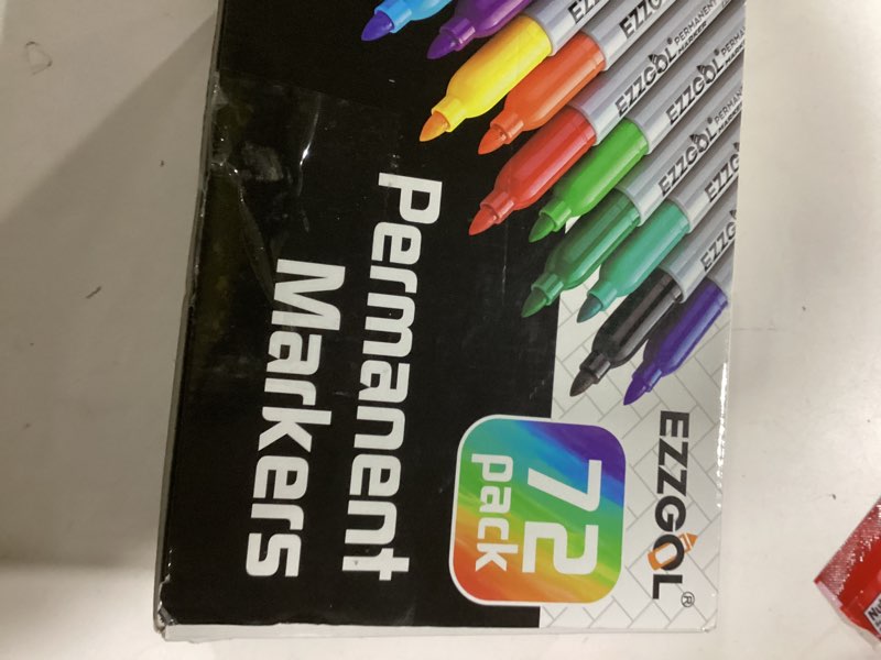 Condition photo showing item condition for Ezzgol Permanent Markers Bulk, Permanent Marker Bulk Pack of 72, 12 Assorted Colors, Fine Point Perm