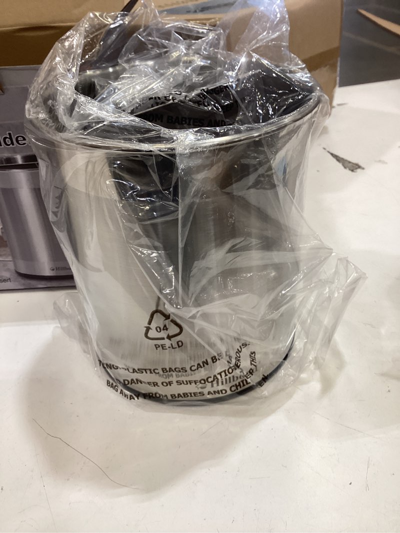 Condition photo showing Good Condition for hillbond 7.5x6.9 inch extra large utensil holder for countertop, stainless steel rotating organizer with removable divider, space-saving for large kitchen utensils set & spacious kitchens steel-extra large