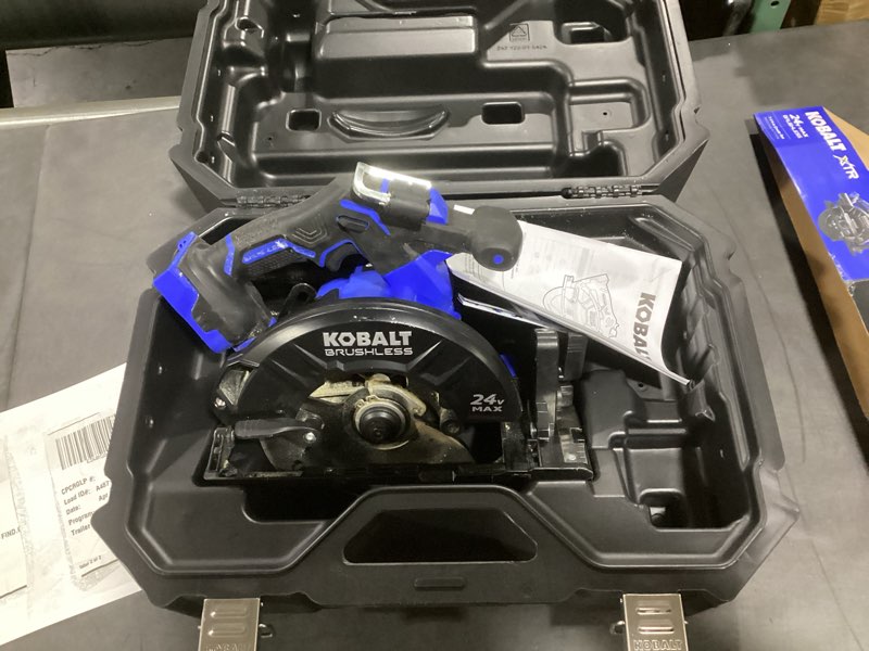 Condition photo showing As Is for kobalt xtr 24-volt 7-1/4-in brushless cordless circular saw (charger not included)