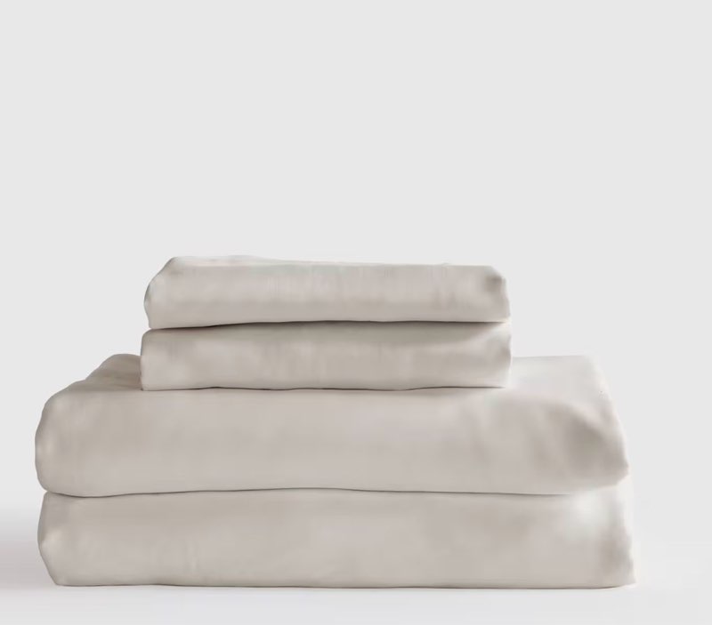 Quince European Organic Bamboo Sand  4 piece  Fitted Sheet Set King