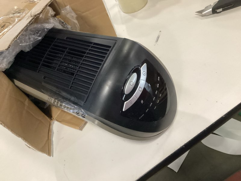 Condition photo showing As Is for Lasko Oscillating Ceramic Tower Space Heater for Home with Adjustable Thermostat, Timer and Remote Control, 22.5 Inches, Grey/Black, 1500W, 751320