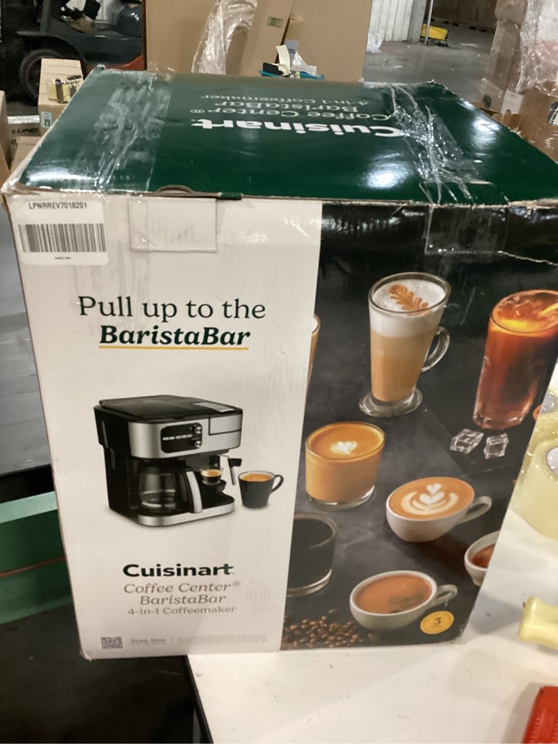 Condition photo showing As Is for Cuisinart Coffee Center Barista Bar 4-in-1 Coffee Maker, Single-Serve Pods Compatible, Coffeemaker, Three Brewing Sizes, SS-4N1NAS, Black