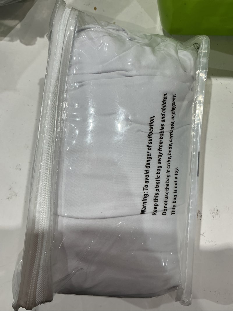 Condition photo showing Good Condition for box spring cover king/cal king size - jersey knit & stretchy wrap around 4 sides bed skirt for hotel & home, white white king/cal king/olympic queen