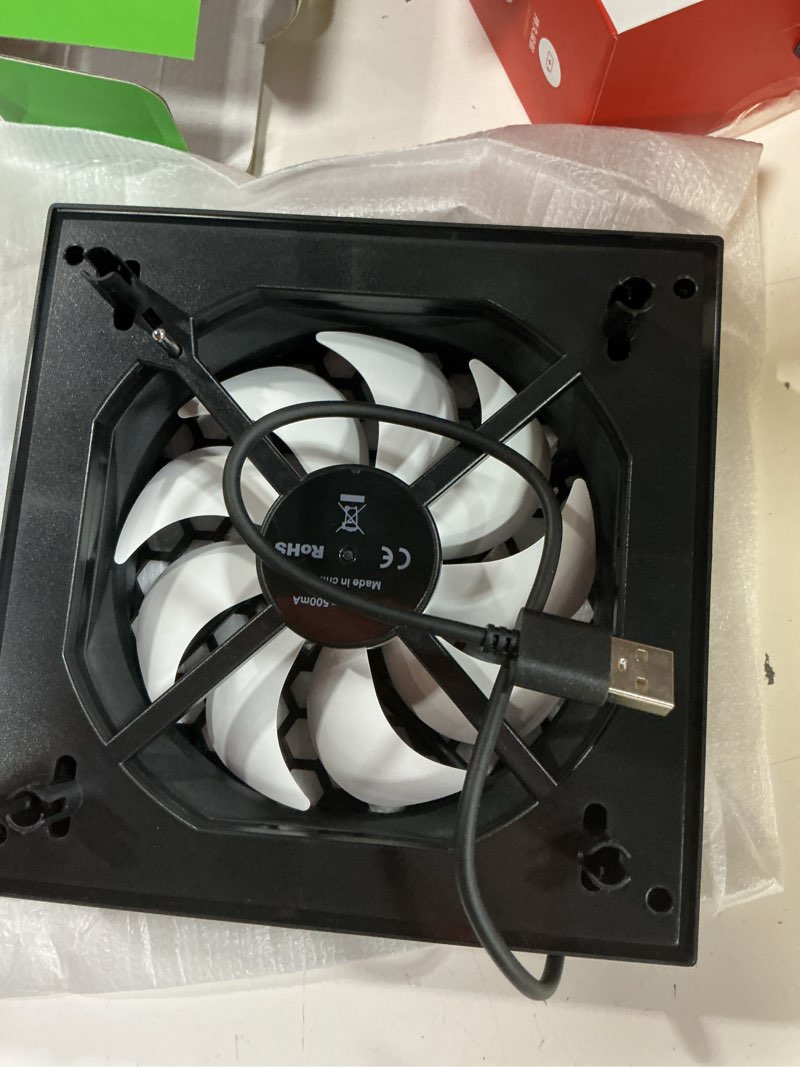 Condition photo showing Good Condition for [led display] auto cooling fan for xbox series x with 9 rgb light, cooling system adjustable by temperature for xbox series x console, cooler & light switch, headset hook,usb port, for xbox one cases
