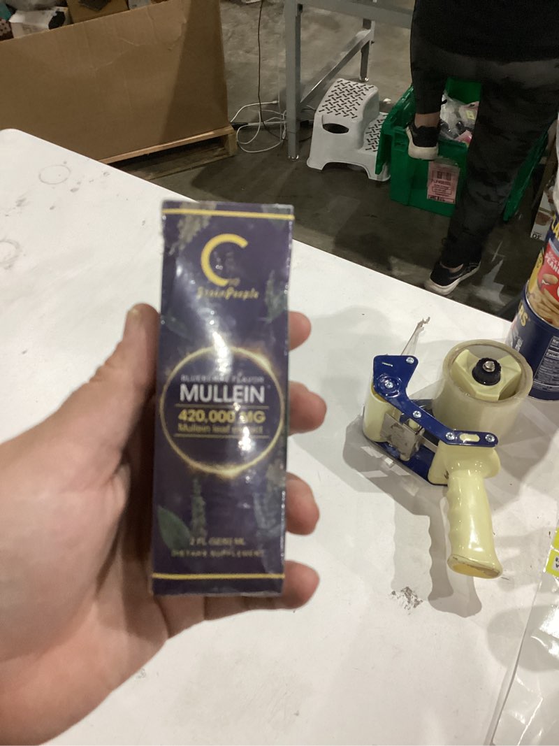 Condition photo showing New/Like New for Mullein Drops for Lungs - Lung Cleanse & Detox - Vegan Mullein Leaf Extract Liquid Tincture, Support for Respiratory, Immune, Digestive System, Natural Herbal Supplement, Non-GMO,2 FL OZ Natural 2 Fl Oz (Pack of 1)