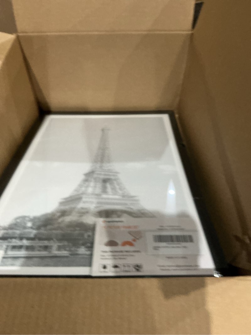 Condition photo showing Good Condition for upsimples 12x18 picture frame, display pictures 11x17 with mat or 12 x 18 without, wall hanging poster frames, black, 1 pack black 12x18