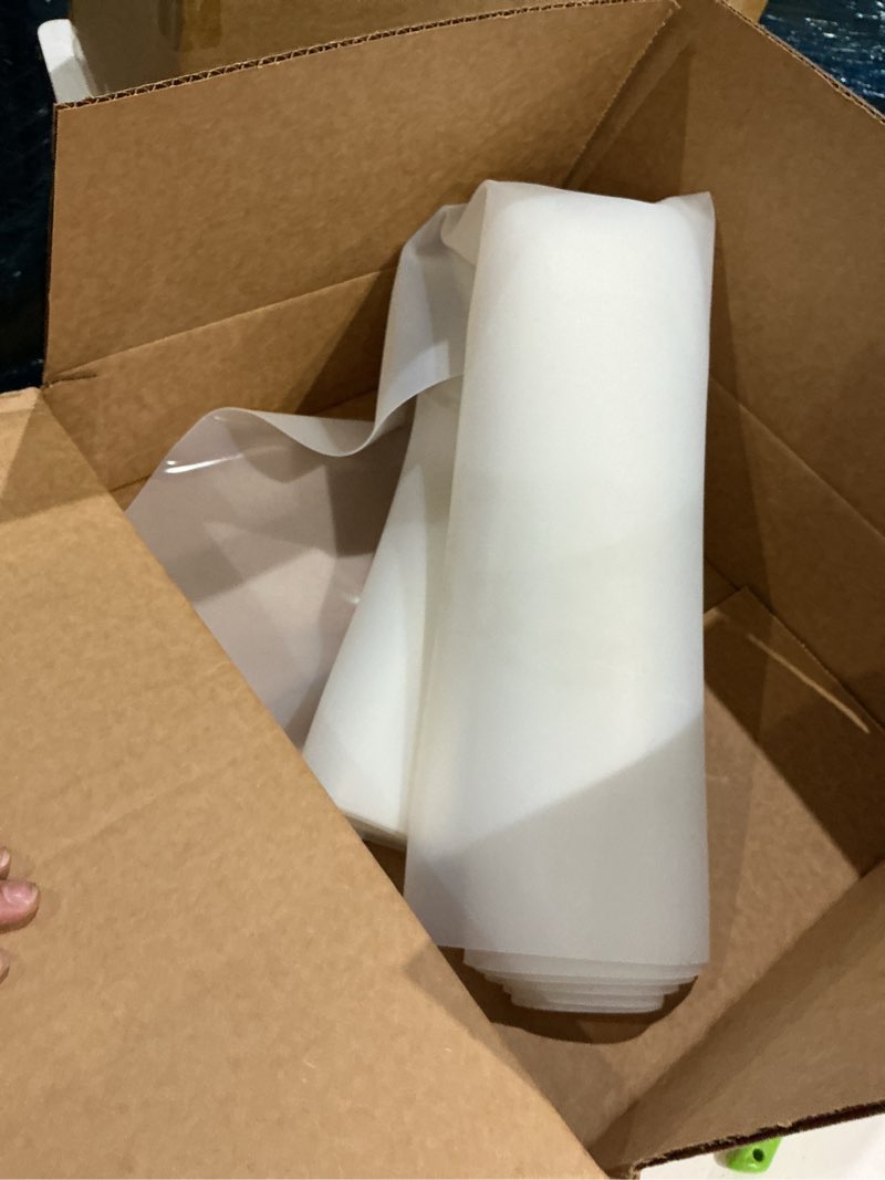 Condition photo showing As Is for 1pc translucent silicone rubber sheet 100/200/300/400/500/600mm white silicone gasket 1mm 2mm 3mm no peculiar smell high temperature resistance silicone sheet(100x100x5mm) 100x100x5mm 1pc