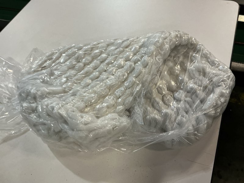 Condition photo showing Good Condition for dana wool fringe pillow cover, 20x20, ivory