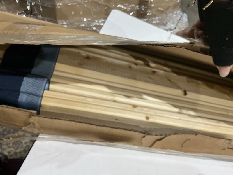 Condition photo showing Good Condition for treaton, 0.68-inch horizontal wooden bunkie board/bed slats, 72" x 54", beige