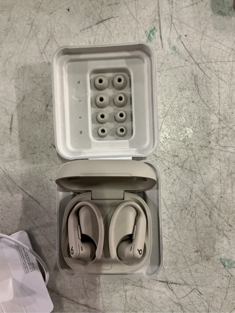 Condition photo showing Good Condition for beats powerbeats pro 2 - wireless noise cancelling workout earbuds with secure- fit earhooks, up to 45-hour battery with charging case, sweat & water resistant, heart rate monitoring - quick sand quick sand powerbeats pro 2