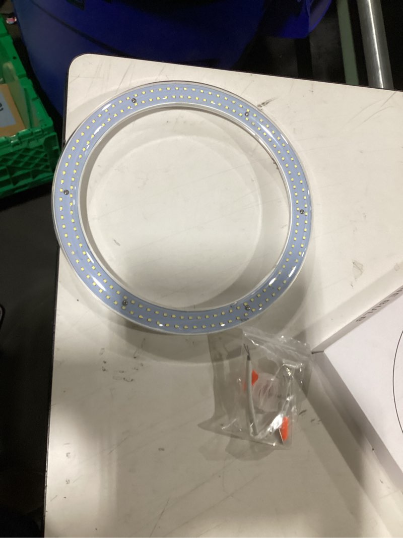 Condition photo showing Good Condition for t9 led circline light bulb, 12 inch 2700lm led circular ceiling light, 22w clear cover 6000k daylight replacement for 32w circular fluorescent light bulb(fc12t9), ballast bypass required 12inch 6000k clear 1 count (pack of 1)