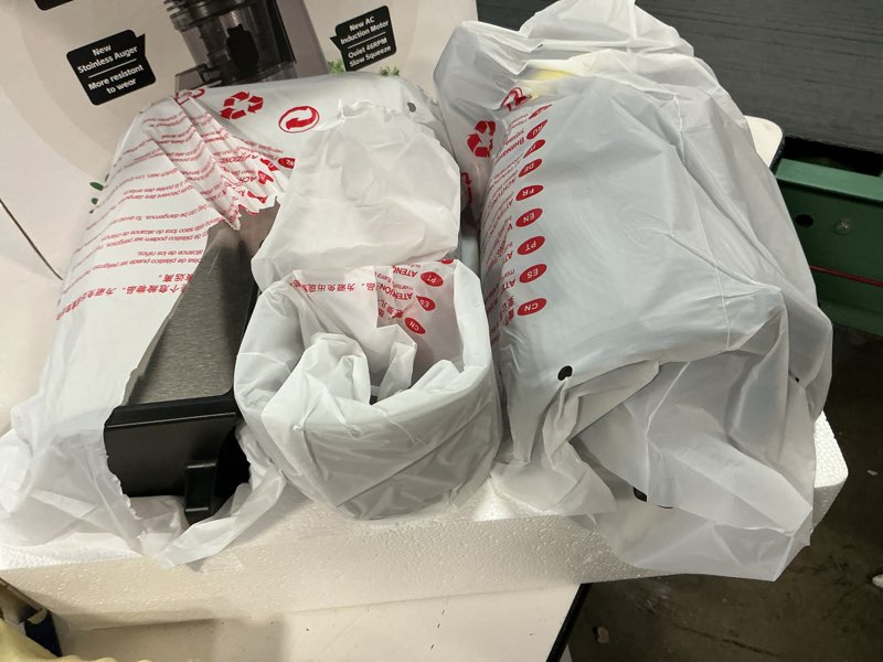 Condition photo showing As Is for Cold Press Juicer, VITAPLUS Masticating Juicer,2025 New Version AC Induction Motor 46 RPM Slow Juicing Extractor Machine of Maximum Yield with 5.8" Feeding Chute for Whole Vegetables and Fruits